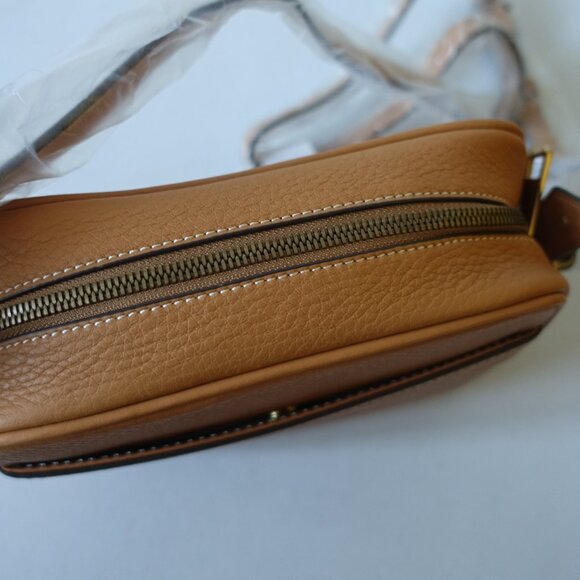 J. Crew Signet Crossbody camera Leather Bag Purse in Italian Leather brown - Picture 12 of 15